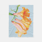 Couverture Polaire Lilies fine art botanique fleur de lys (Devant)