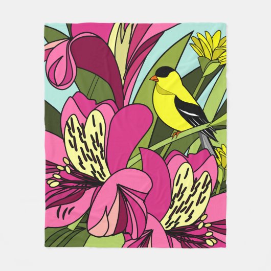 Couverture Polaire Lilies péruviennes (Devant)