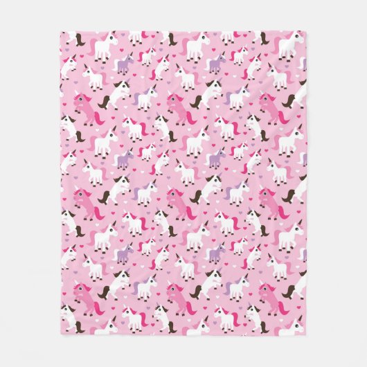 Couverture Polaire l'illustration de licorne badine l'arrière - plan (Devant)