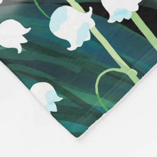 Couverture Polaire Lily of the valley. Seamless background pattern (Coin)