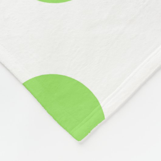 Couverture Polaire Lime et pois blancs (Coin)