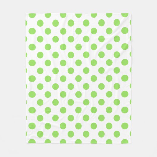 Couverture Polaire Lime et pois blancs (Devant)