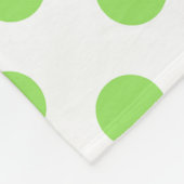 Couverture Polaire Lime et pois blancs (Coin)