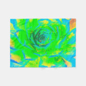 Couverture Polaire Lime Green Chartreuse Succulent Sedum Rosette (Devant (Horizontal))