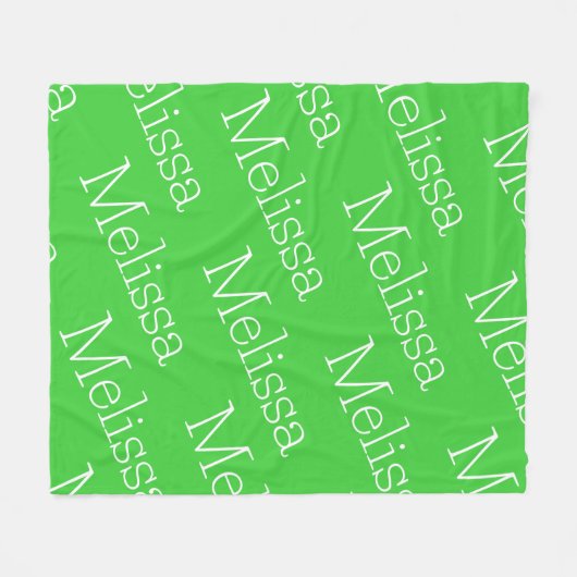 Couverture Polaire Lime Green & White Nom de nouveauté Fleece Blanket (Devant (Horizontal))