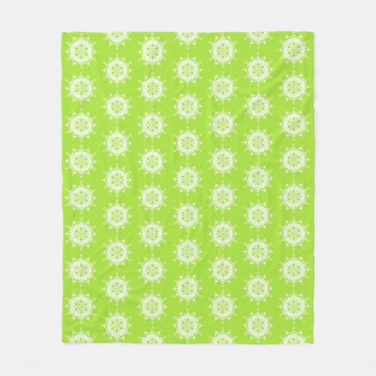 Couverture Polaire Lime Mandala (Devant)