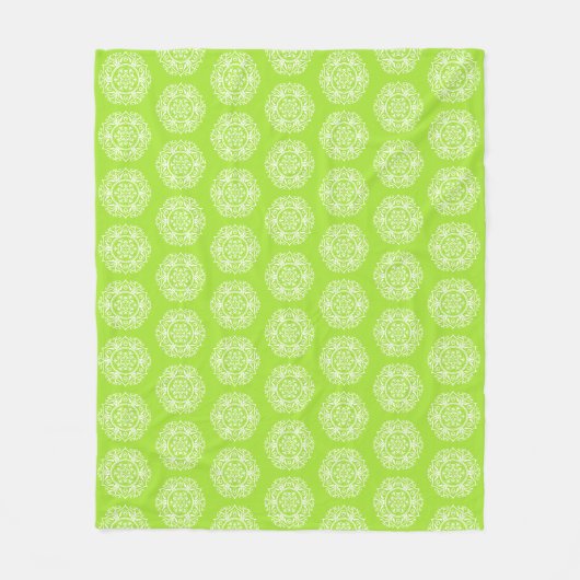 Couverture Polaire Lime Mandala (Devant)