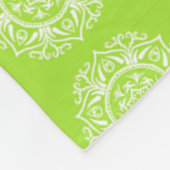 Couverture Polaire Lime Mandala (Coin)