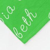 Couverture Polaire Lime personnalisé Vert bébé personnalisé cadeau fi (Coin)