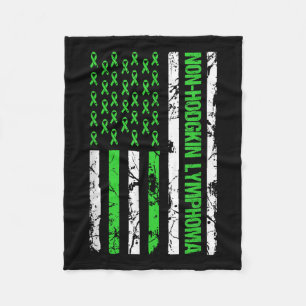 Couverture Polaire Lime vert non Hodgkin Lymphoma drapeau