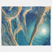 Couverture Polaire L'importance d'une vague océanique bleue (Devant (Horizontal))