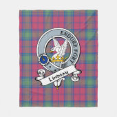 Couverture Polaire Lindsay Ancien Clan Badge Tartan Plaid (Devant)