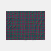 Couverture Polaire Lindsay Clan Maroon et Green Tartan (Devant (Horizontal))