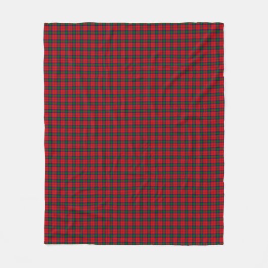 Couverture Polaire Lindsay tartan rouge vert plaid (Devant)