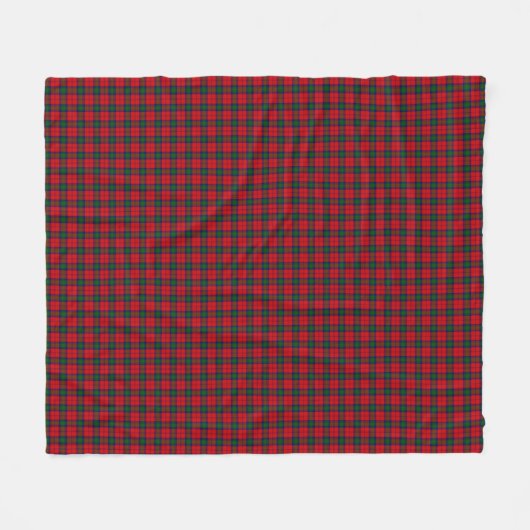 Couverture Polaire Lindsay tartan rouge vert plaid (Devant (Horizontal))