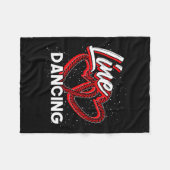 Couverture Polaire Line Dancing Lover Cowboy Valentines Day Gift Line (Devant (Horizontal))