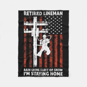 Couverture Polaire Lineman Retraite 4 juillet drôle Novelty Man W
