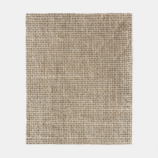 Couverture Polaire Linge brut : Tissu texturé naturel. (Devant)