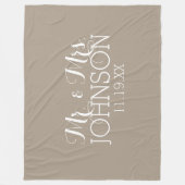 Couverture Polaire Linge de maison en couleur massif Beige - Mr & Mrs (Devant)