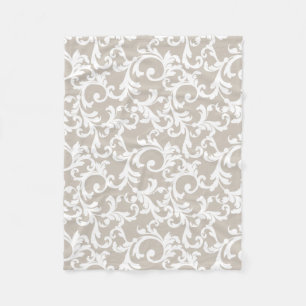 Couverture Polaire Linge Elegant Damask Print