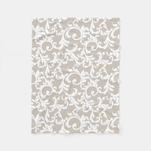 Couverture Polaire Linge Elegant Damask Print (Devant)
