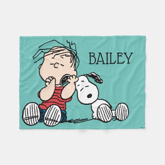 Couverture Polaire Linus consolé avec l'oreille de Snoopy (Devant (Horizontal))