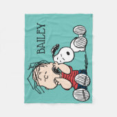 Couverture Polaire Linus consolé avec l'oreille de Snoopy (Devant)