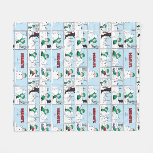 Couverture Polaire Linus Construit Un Snowman (Devant (Horizontal))
