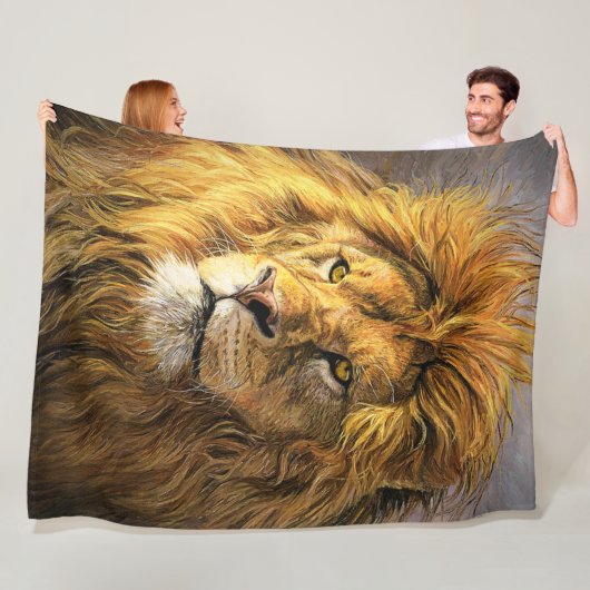 Couverture Polaire Lion (En situation)