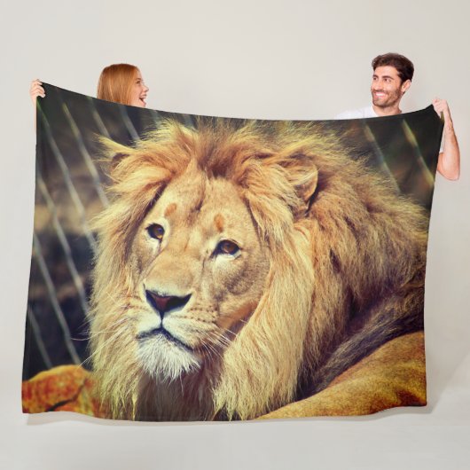 Couverture Polaire Lion (En situation)