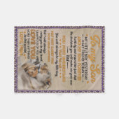 Couverture Polaire Lion à mon fils Mon petit garçon Hier Je suis fier (Devant (Horizontal))