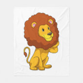 Couverture Polaire Lion avec boucles (Devant)