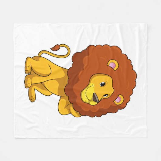 Couverture Polaire Lion avec boucles (Devant (Horizontal))