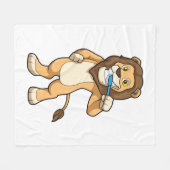 Couverture Polaire Lion avec brosse à dents (Devant (Horizontal))