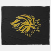 Couverture Polaire Lion Avec Couronne - Style Or 2 (Devant (Horizontal))