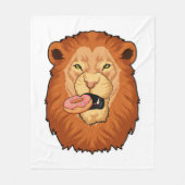 Couverture Polaire Lion avec Donut (Devant)
