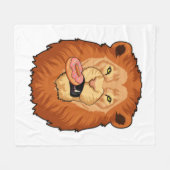 Couverture Polaire Lion avec Donut (Devant (Horizontal))