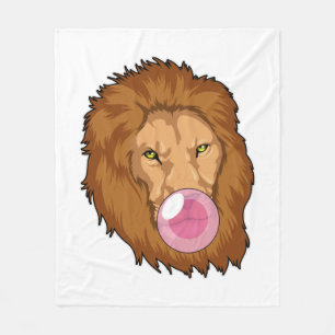 Couverture Polaire Lion avec gomme Bubble