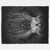 Couverture Polaire Lion avec monogramme de couronne (Devant (Horizontal))