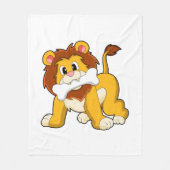 Couverture Polaire Lion avec os (Devant)