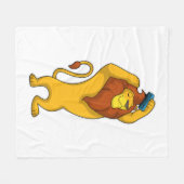 Couverture Polaire Lion avec peigne (Devant (Horizontal))