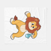 Couverture Polaire Lion avec poisson (Devant (Horizontal))