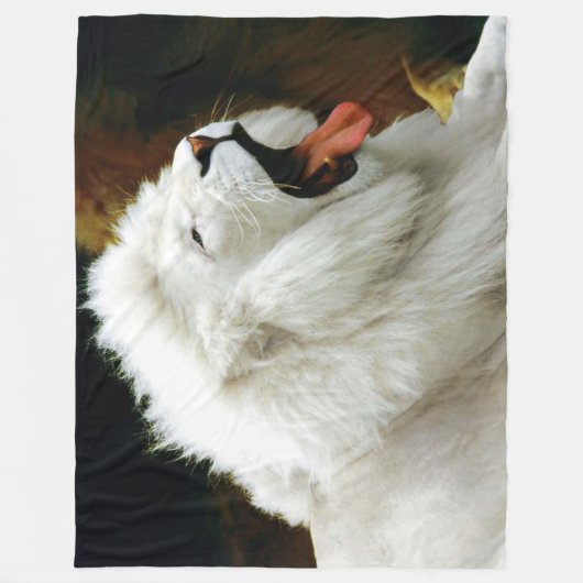COUVERTURE POLAIRE LION BLANC (Devant)