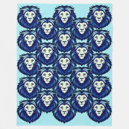 Couverture Polaire Lion bleu énote 2 (Devant)