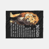 Couverture Polaire Lion Christian Jesus Is My King, God, Lord, And Sa (Devant (Horizontal))