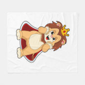 Couverture Polaire Lion comme roi avec Couronne.PNG (Devant (Horizontal))