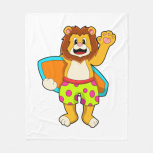 Couverture Polaire Lion comme surfer avec Surfer
