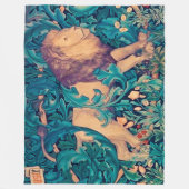 Couverture Polaire Lion dans la Forest, William Morris (Devant)