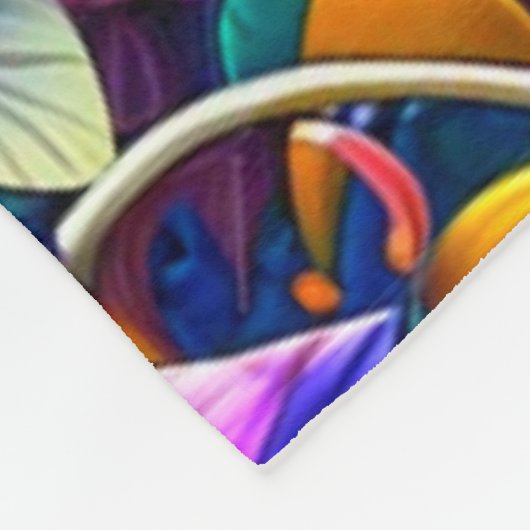 Couverture Polaire Lion d'art coloré (Coin)