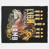 Couverture Polaire Lion De Juda Agneau De Dieu Fleece Blanket (Devant (Horizontal))